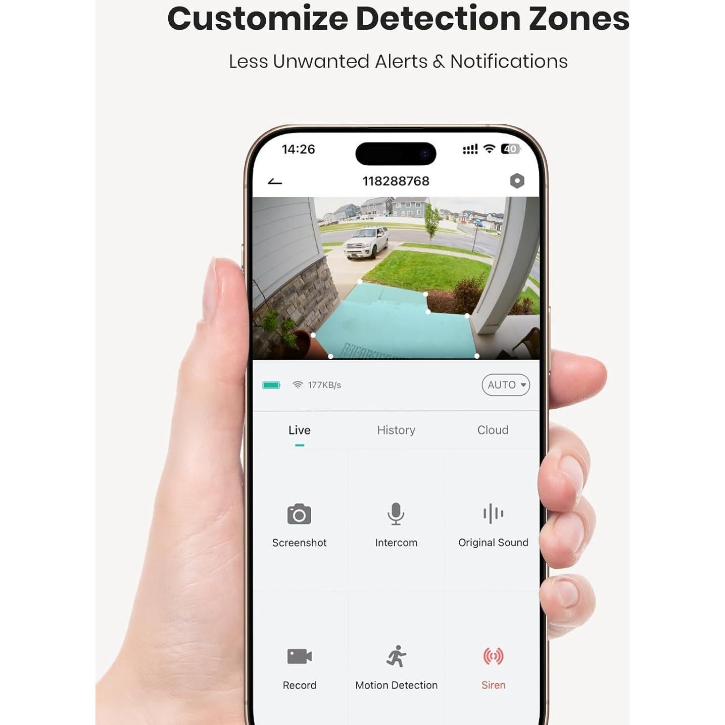 Cámara Timbre Inalámbrico CAMSTRO 3K con Audio Bidireccional