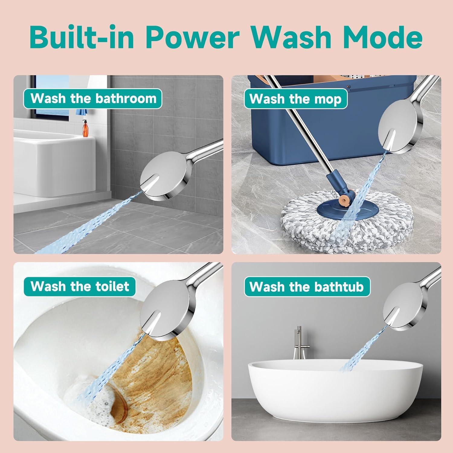 Cabezal de Ducha Filtrado JITTGO 6" Alta Presión 6 Modos