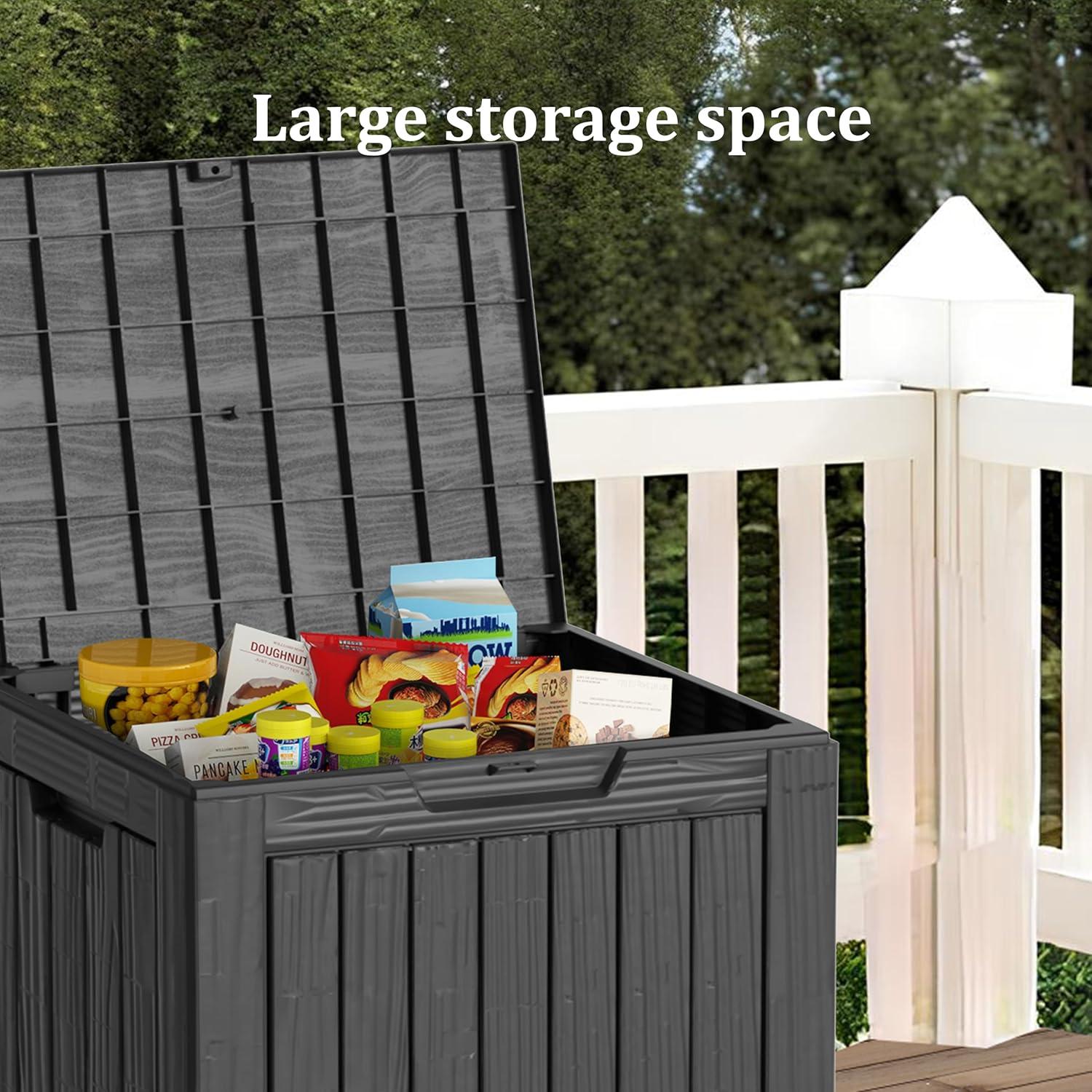 Caja de Almacenamiento Exterior PATIOEASY 113.56L Negra Cerrable