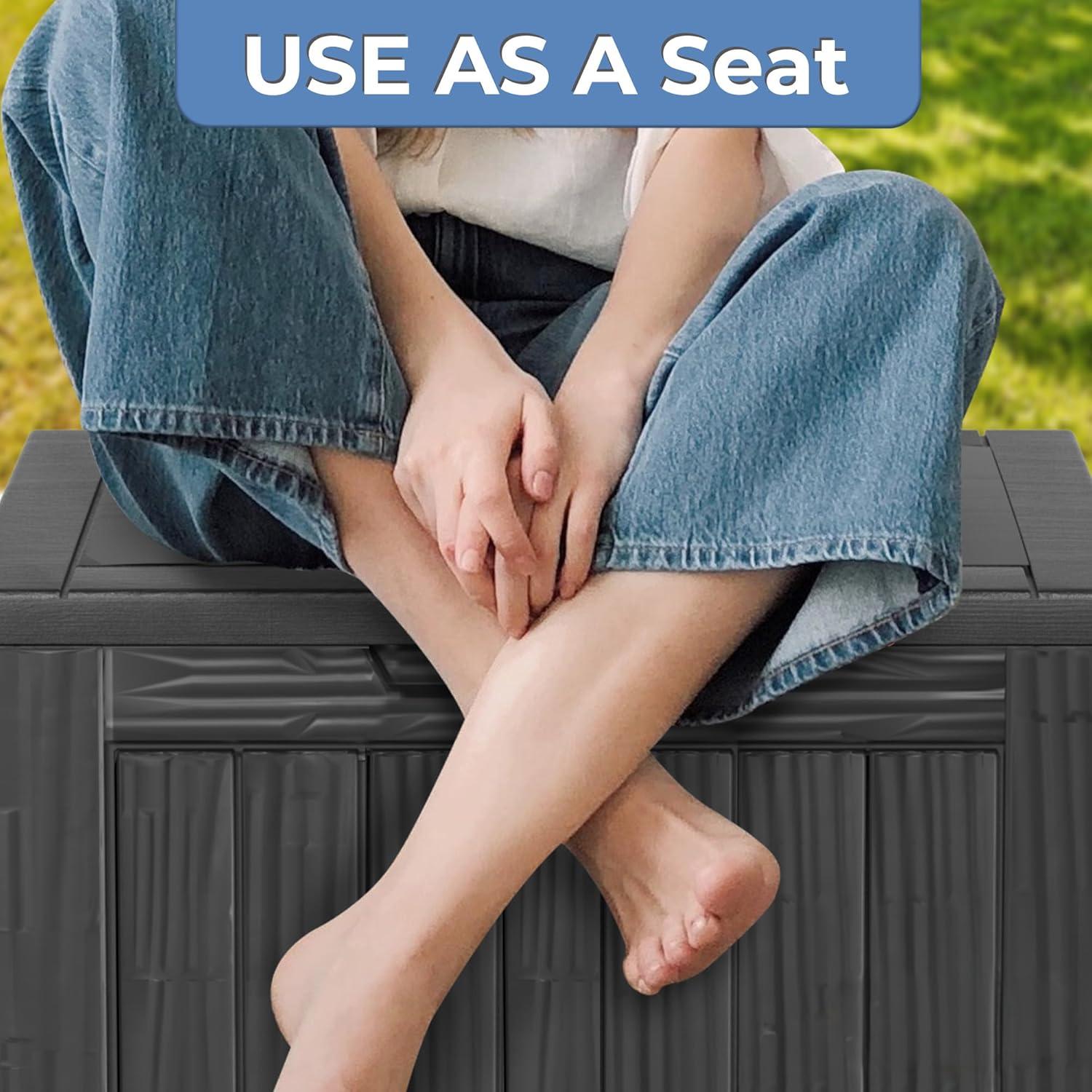 Caja de Almacenamiento Exterior PATIOEASY 113.56L Negra Cerrable