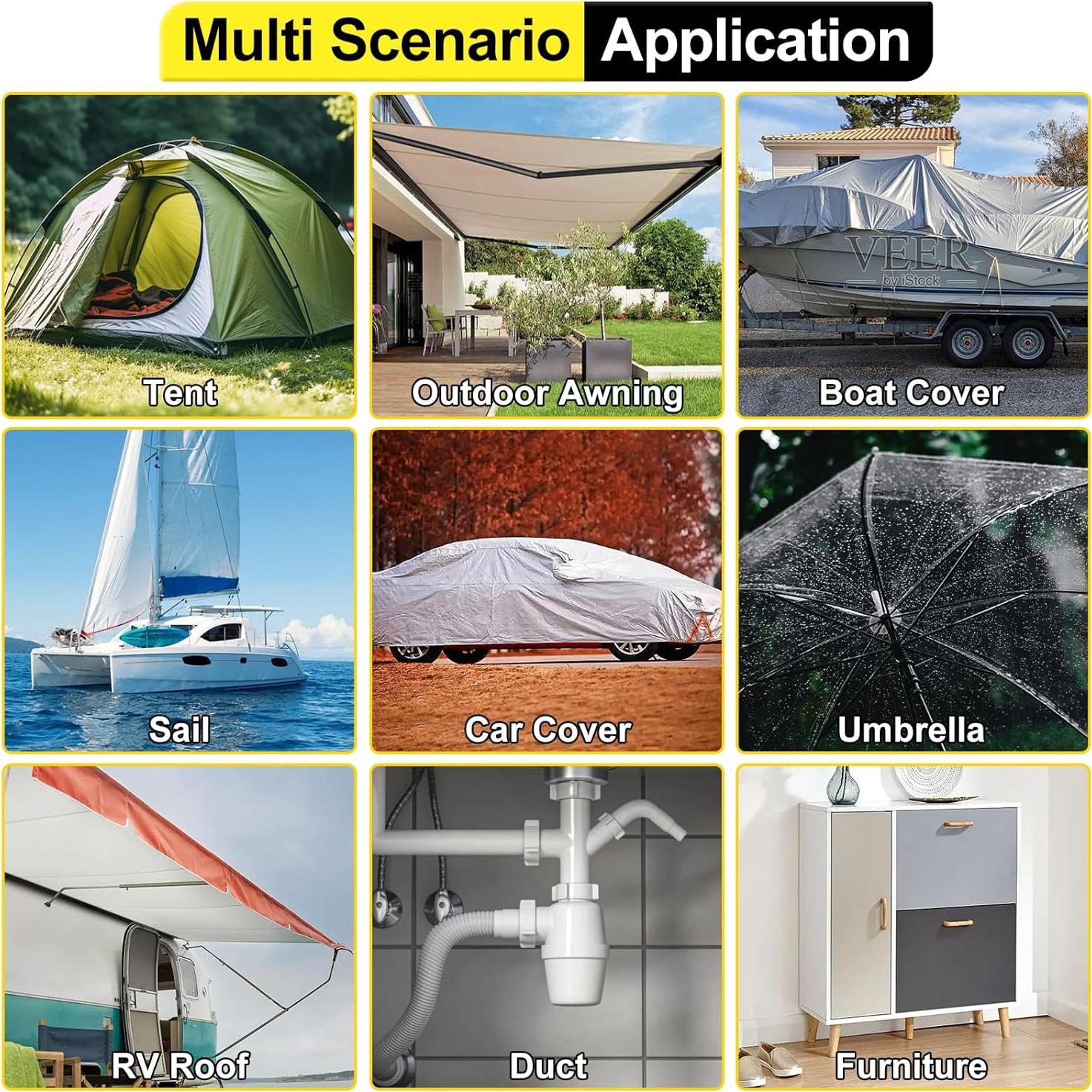 Cinta de Reparación Impermeable PACKKA 12.7cm x 7.6m Negra