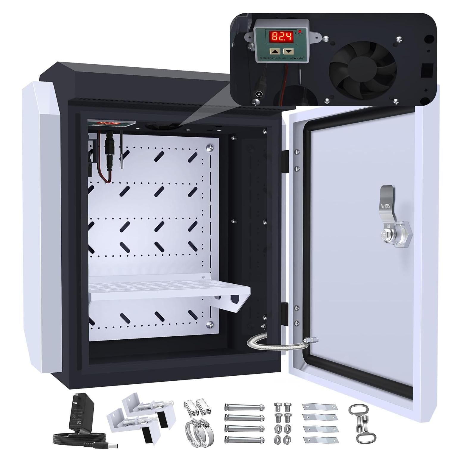 Caja Eléctrica Exterior Akwscyby 40x32x24cm con Termostato