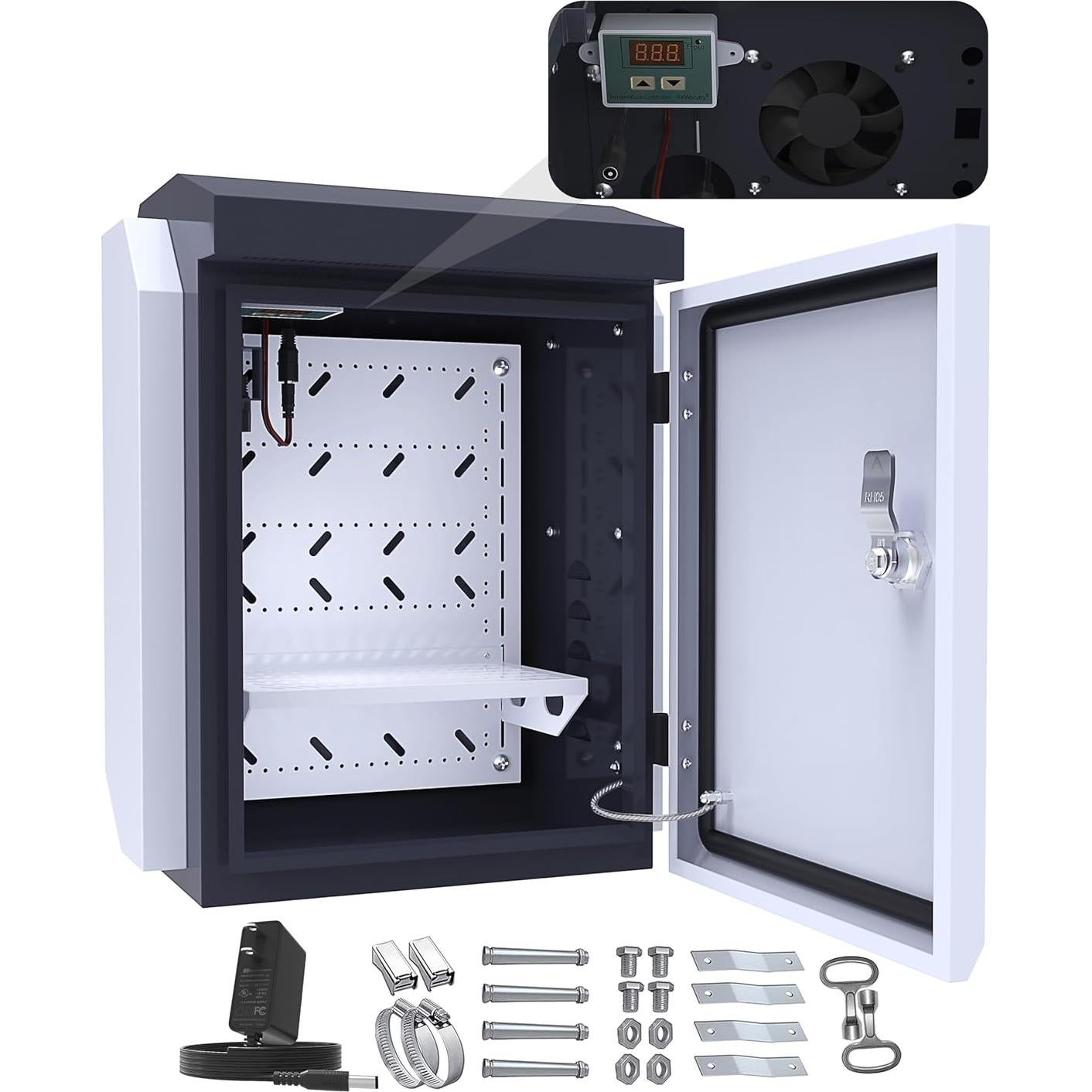 Caja Eléctrica Exterior Akwscyby 40x32x24cm con Termostato