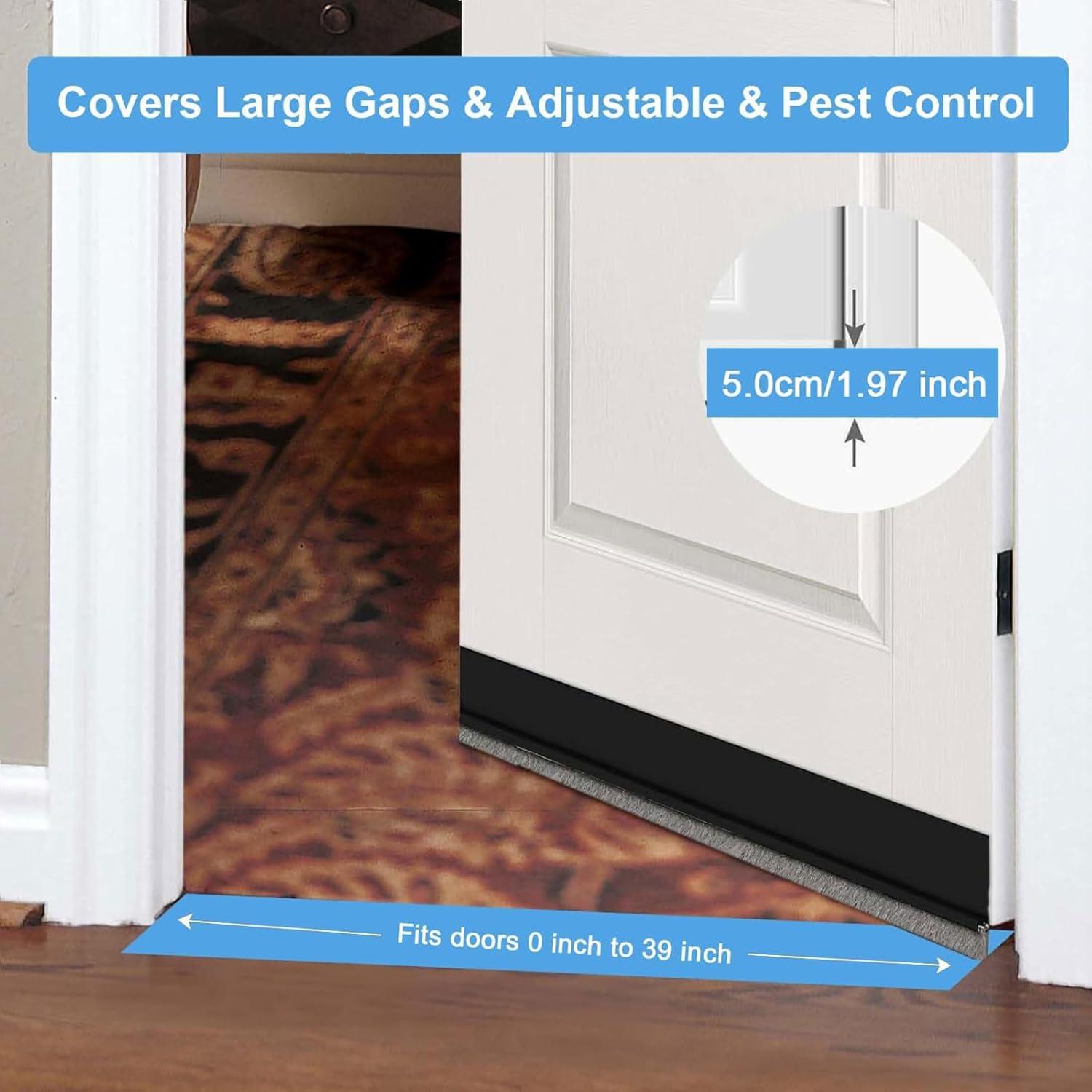 Barrera de Draft JNEKWOZ para Puerta 99 cm con Cepillo Aislante