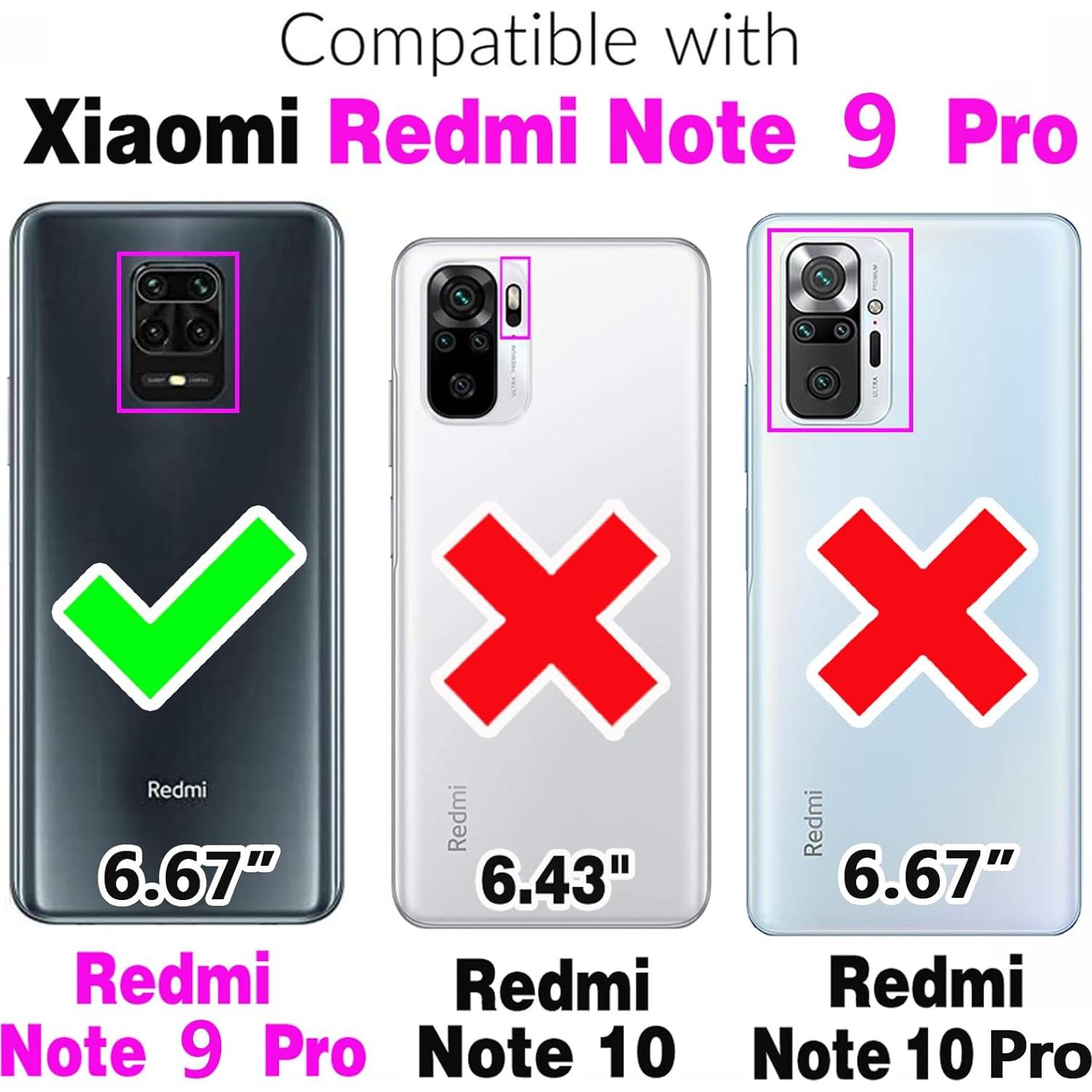 Funda Asuwish para Xiaomi Redmi Note 9 Pro/9S/Pro Max con Protector