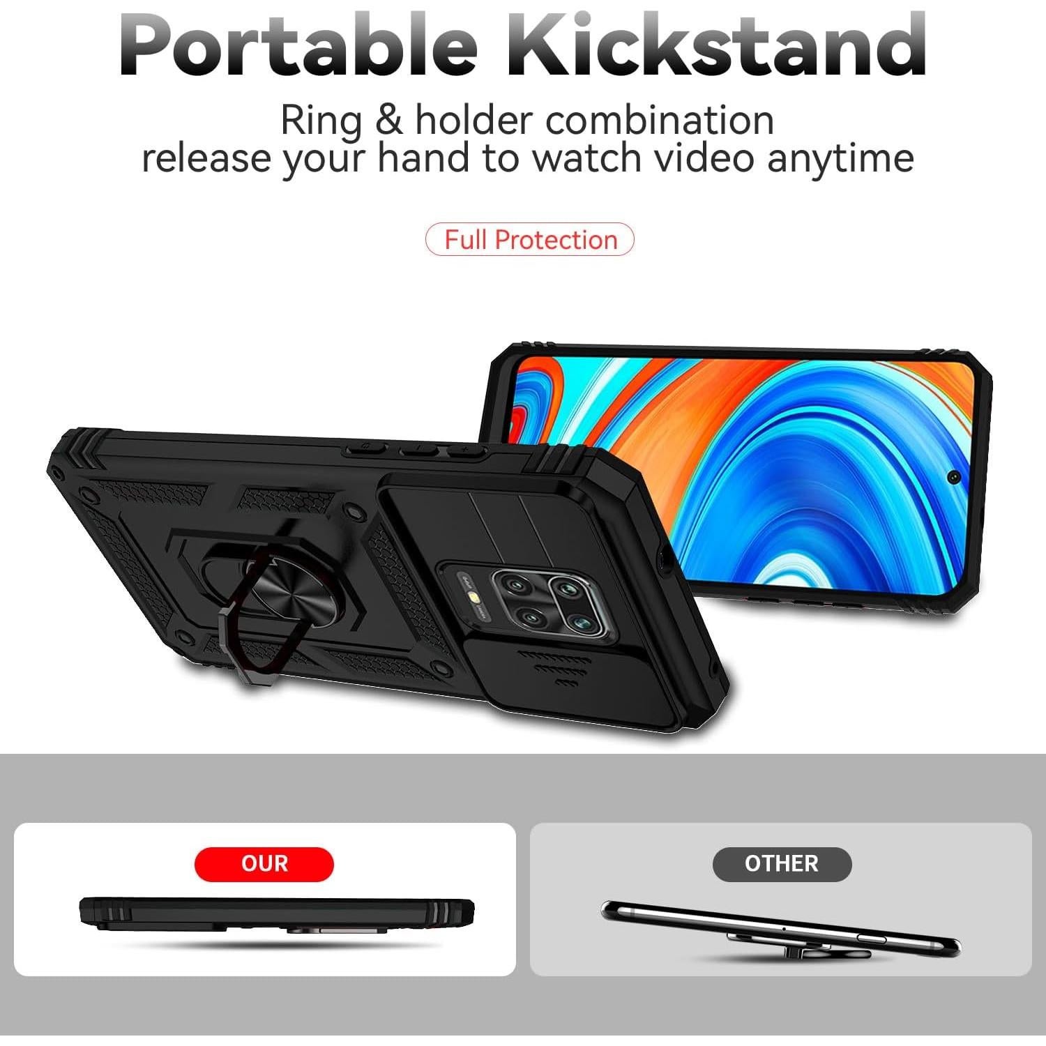 Funda Asuwish para Xiaomi Redmi Note 9 Pro/9S/Pro Max con Protector