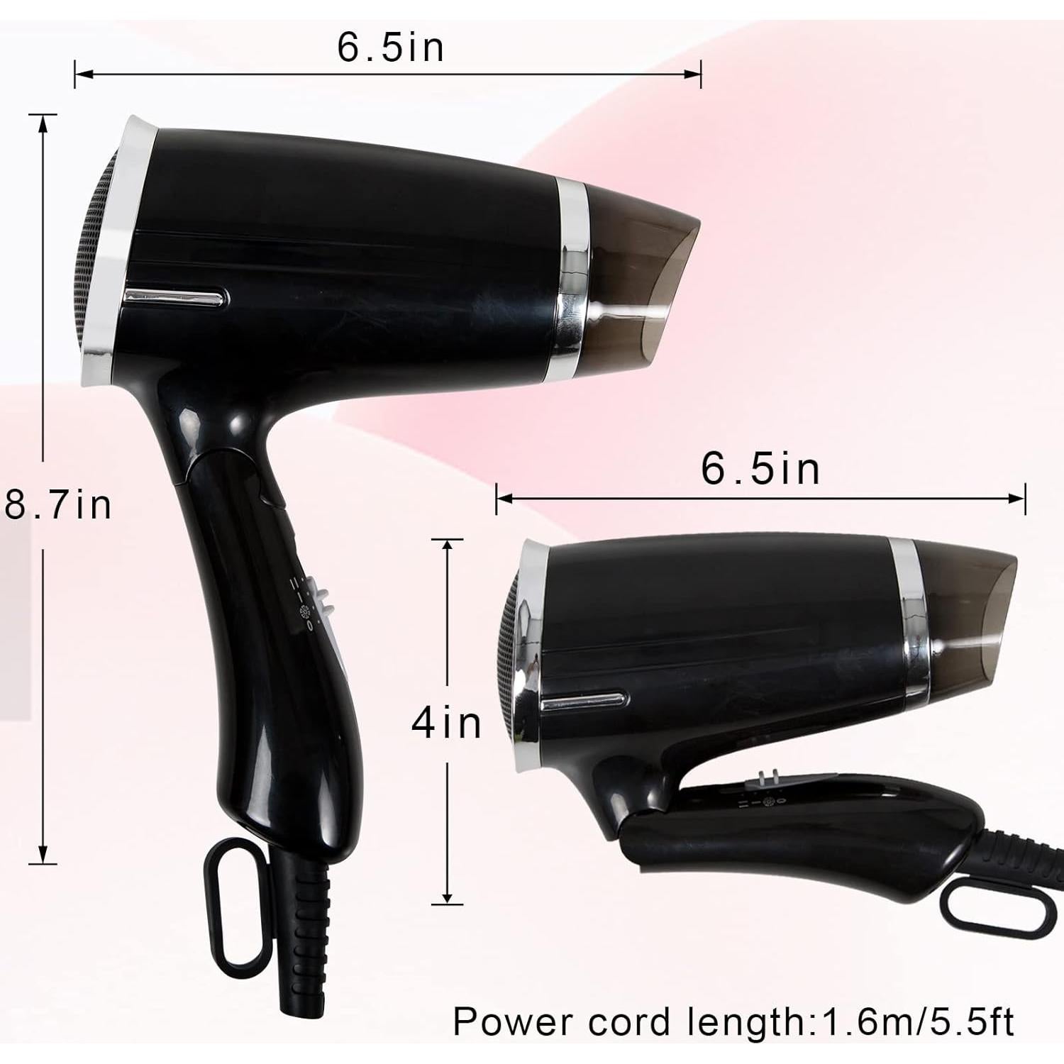 Secador de Pelo Plegable JUISEE 3 Calor Cerámica Turmalina