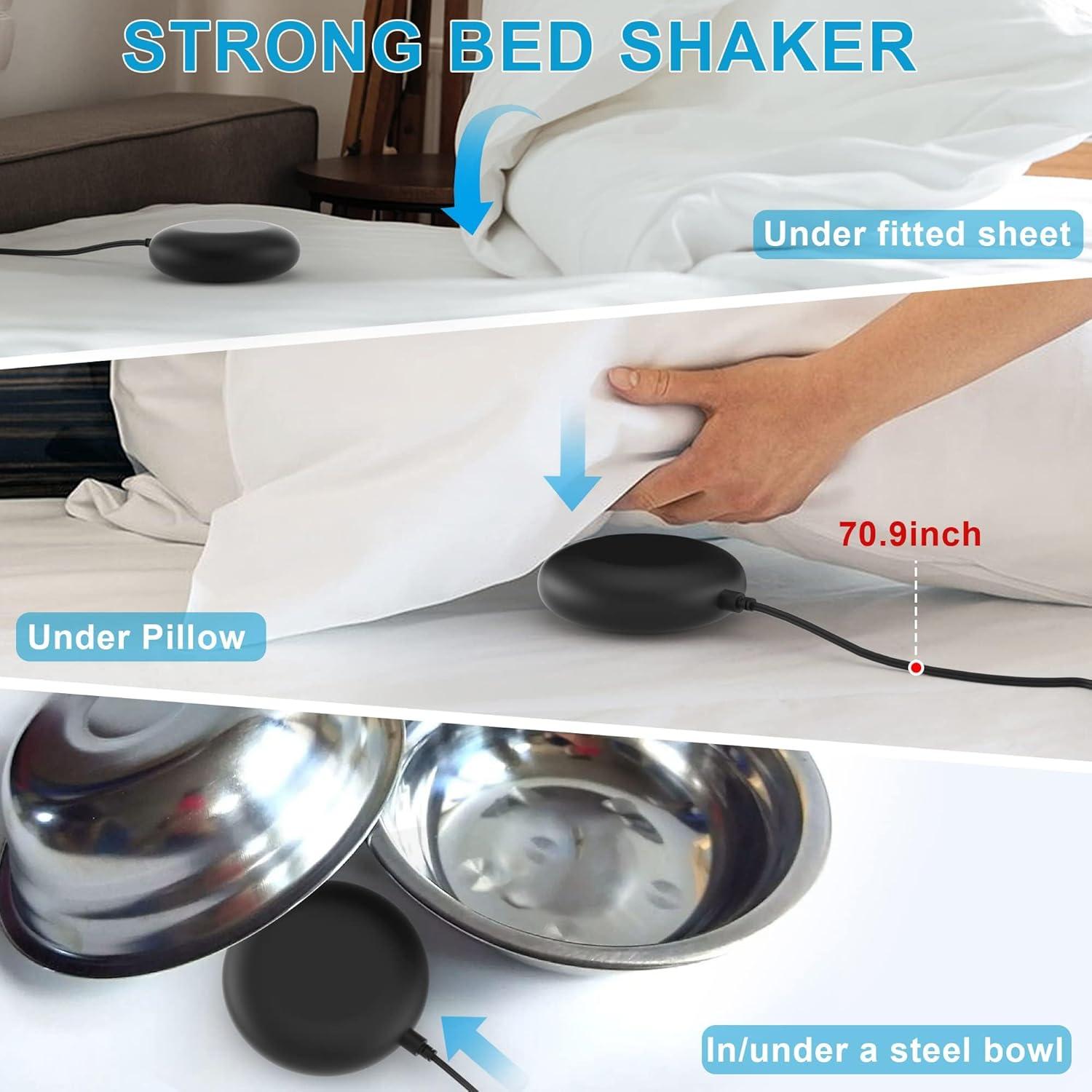 Reloj Despertador Digital Mesqool con Vibrador y Pantalla LED 7"