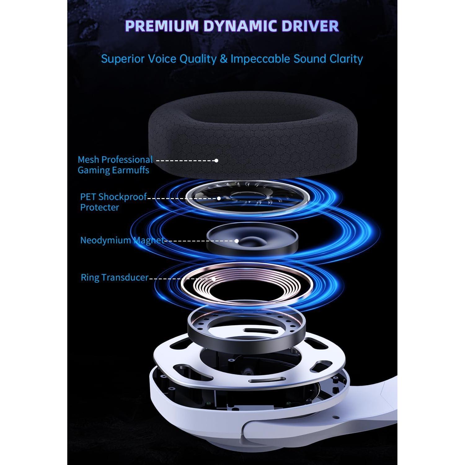 Auriculares Gaming Inalámbricos KAPEYDESI Captain 400 40Hr