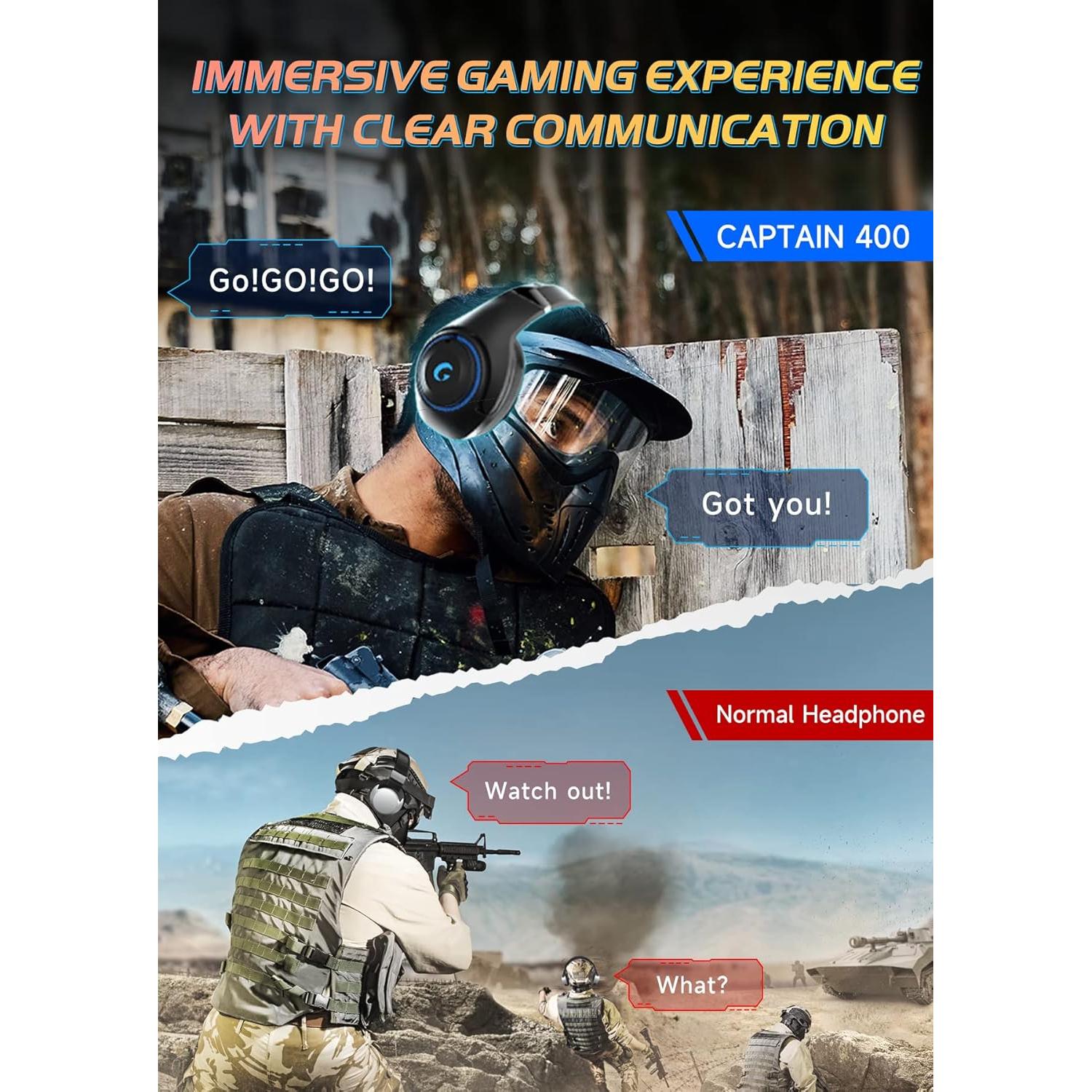 Auriculares Gaming Inalámbricos KAPEYDESI Captain 400 40Hr