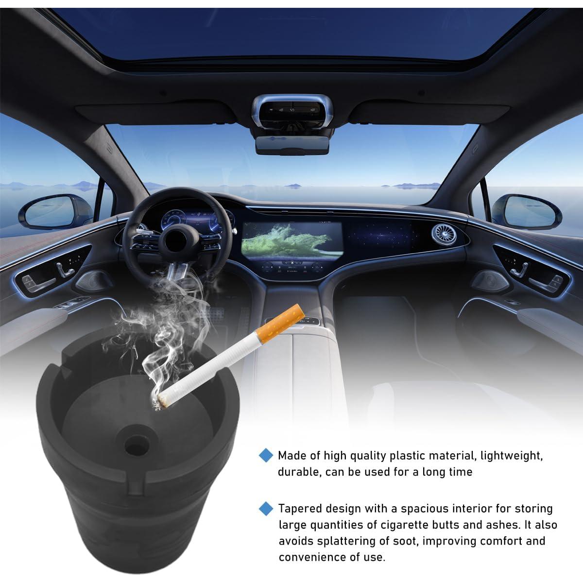 Cenicero de coche Ohleats portátil a prueba de humo y olores