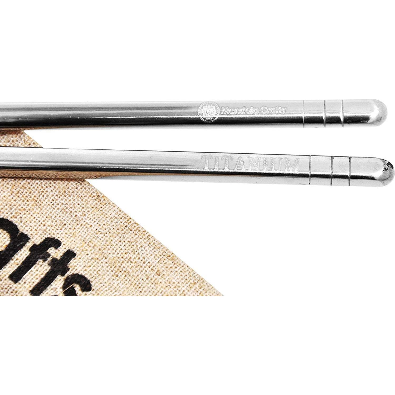 Palillos de Titanio Mandala Crafts con Estuche - 23 cm