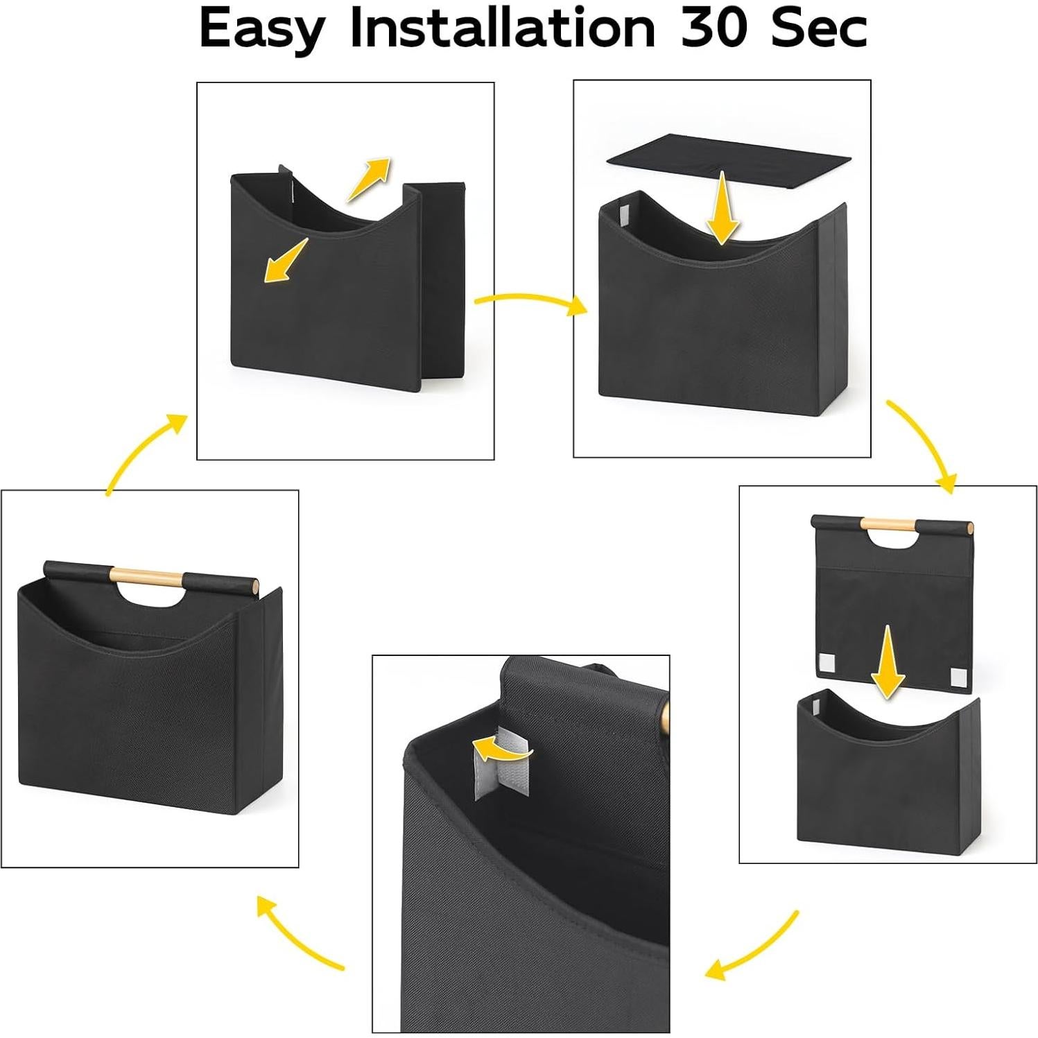 Soporte Plegable para Revistas Neateam Negro 32x17.3x27.4cm