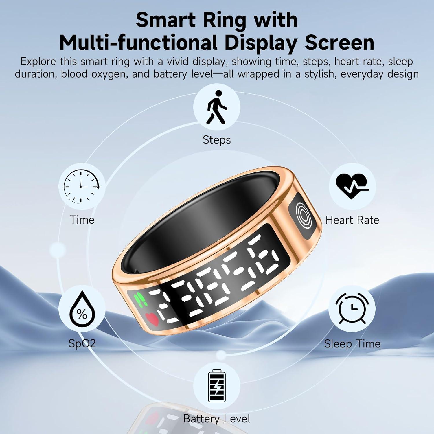 Anillo Inteligente Hugrow SR08 - Monitor de Fitness Oro 10