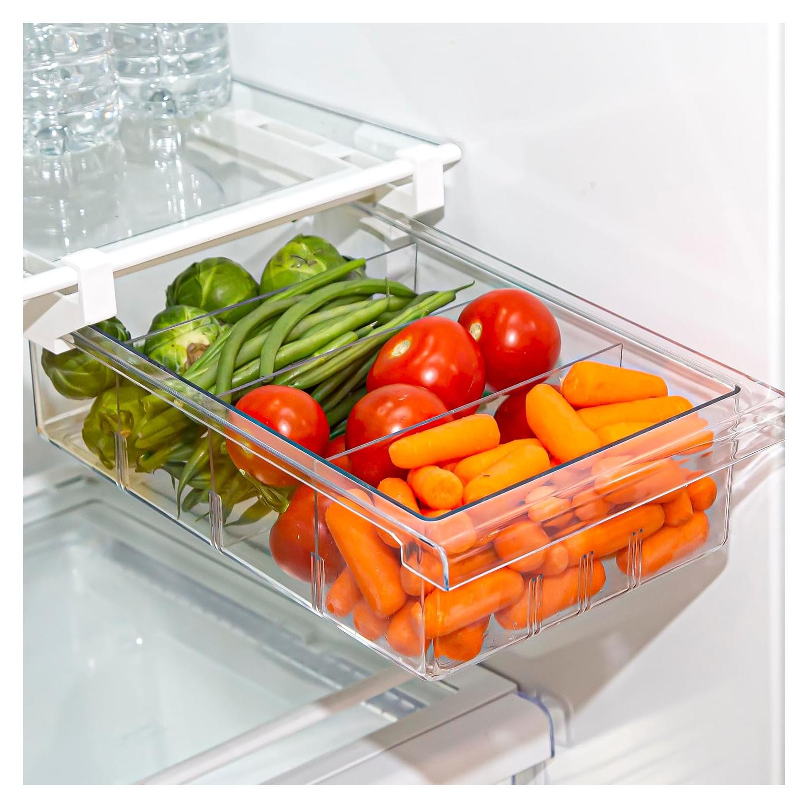 Organizador de Refrigerador BINO 4 Compartimentos Transparente