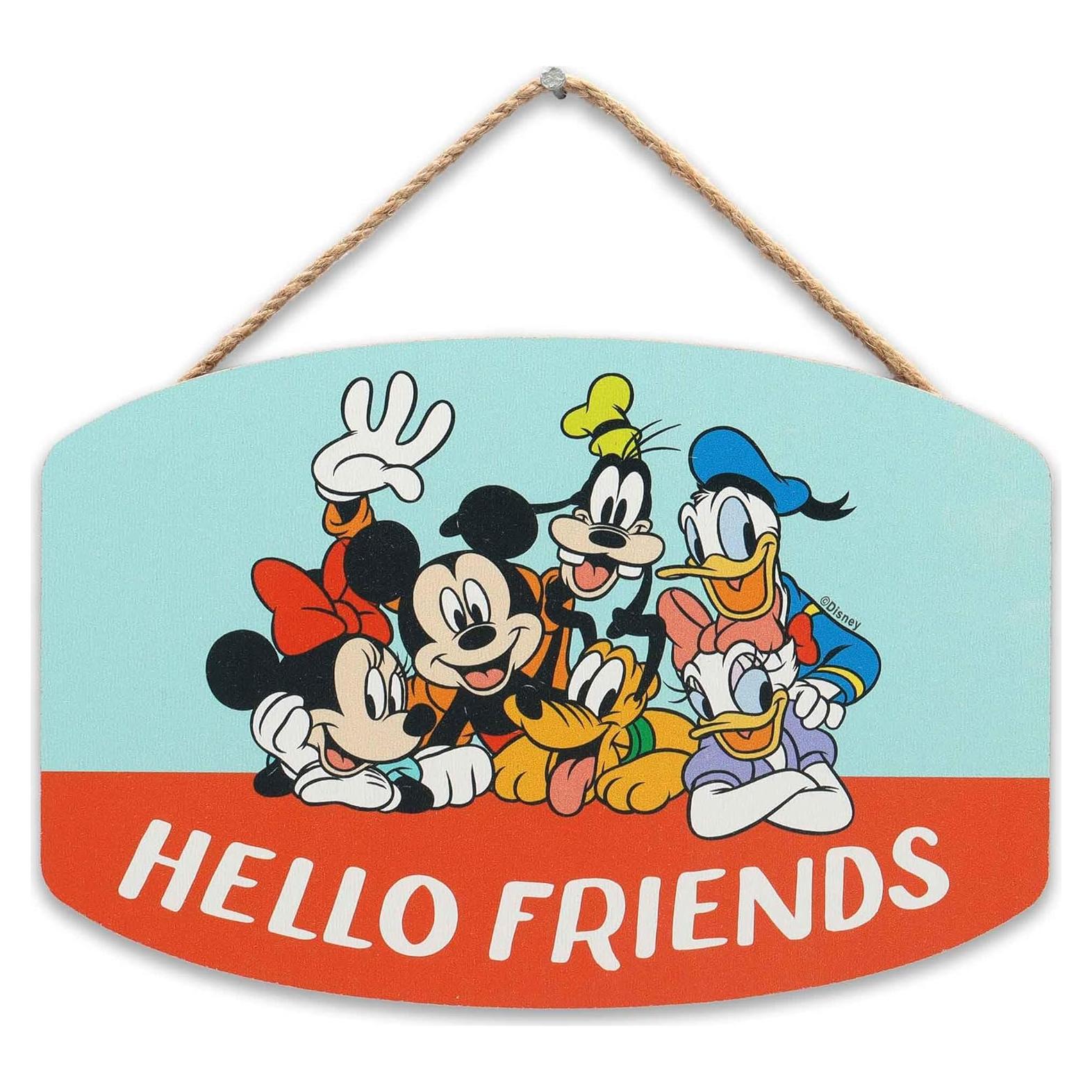 Cartel Decorativo Mickey Mouse Hola Amigos - Open Road Brands