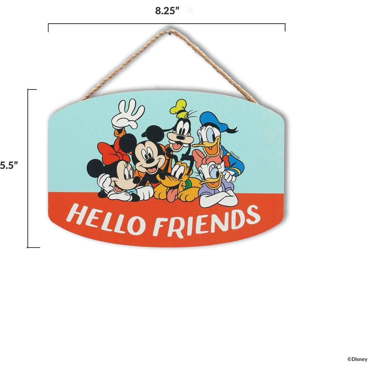 Cartel Decorativo Mickey Mouse Hola Amigos - Open Road Brands