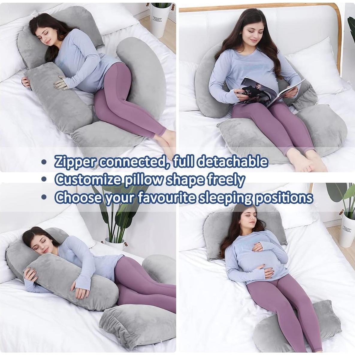 Almohada Maternidad Desmontable AS AWESLING 152.4cm Gris