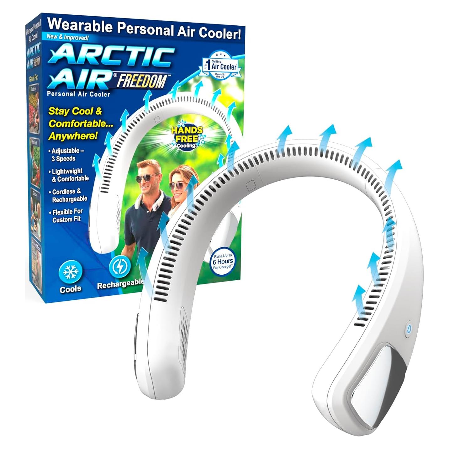 Enfriador Personal de Aire Arctic Air Freedom - Ventilador de Cuello Inalámbrico 3 Velocidades