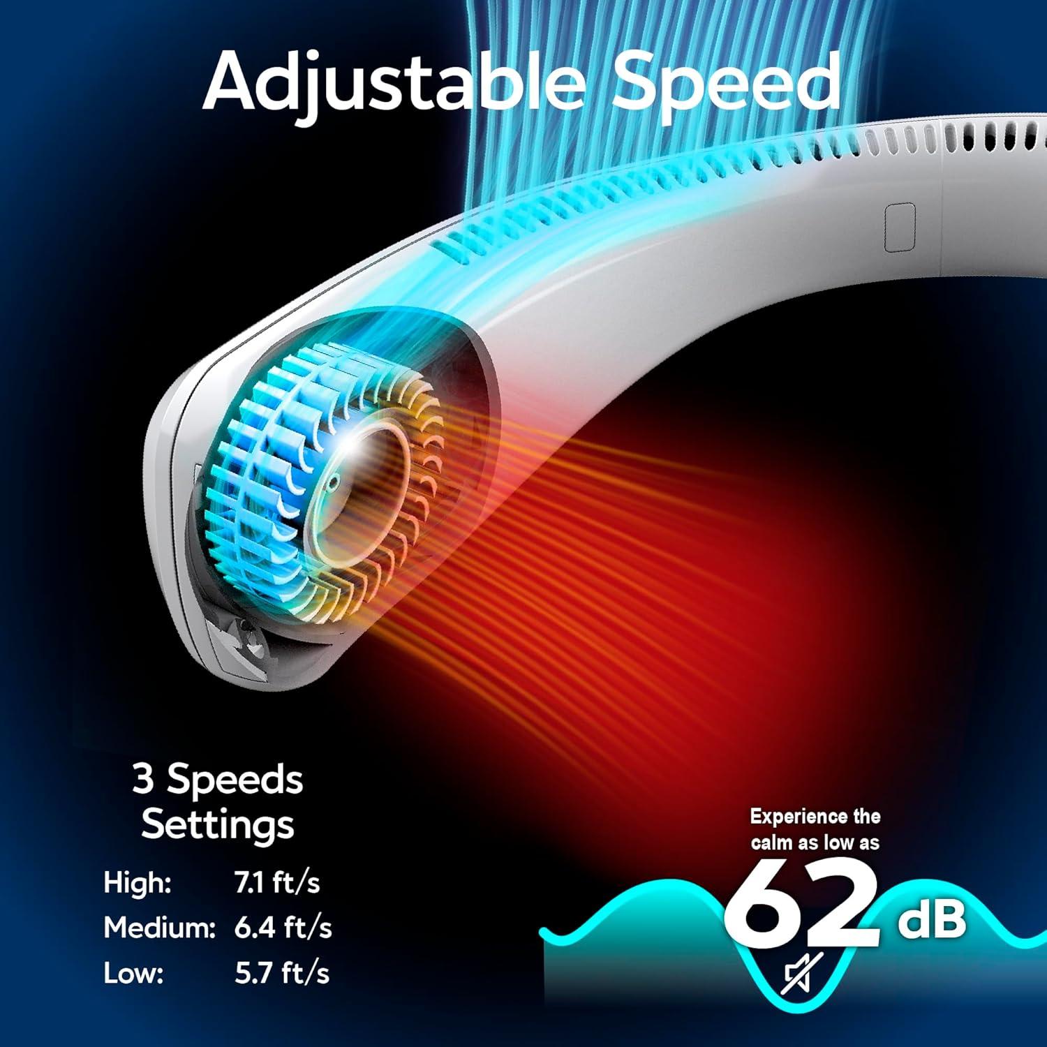 Enfriador Personal de Aire Arctic Air Freedom - Ventilador de Cuello Inalámbrico 3 Velocidades