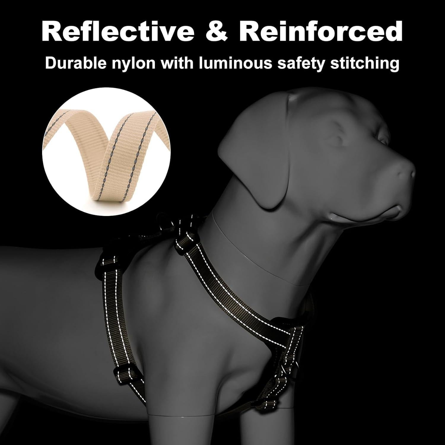 Arnés Ajustable para Perros Plutus Pet Sin Tirones Beige S