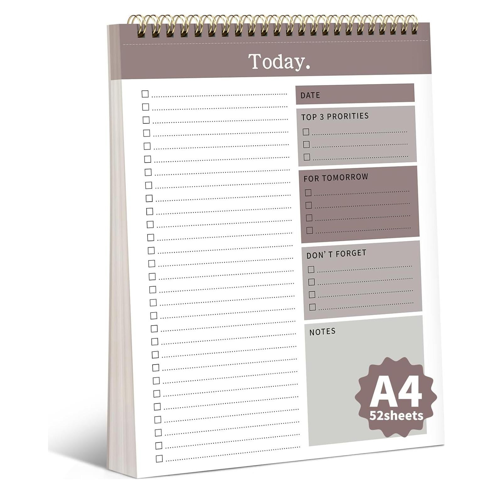 Bloc de Notas ALKALO 52 Hojas No Datadas 21.6x28 cm Marrón