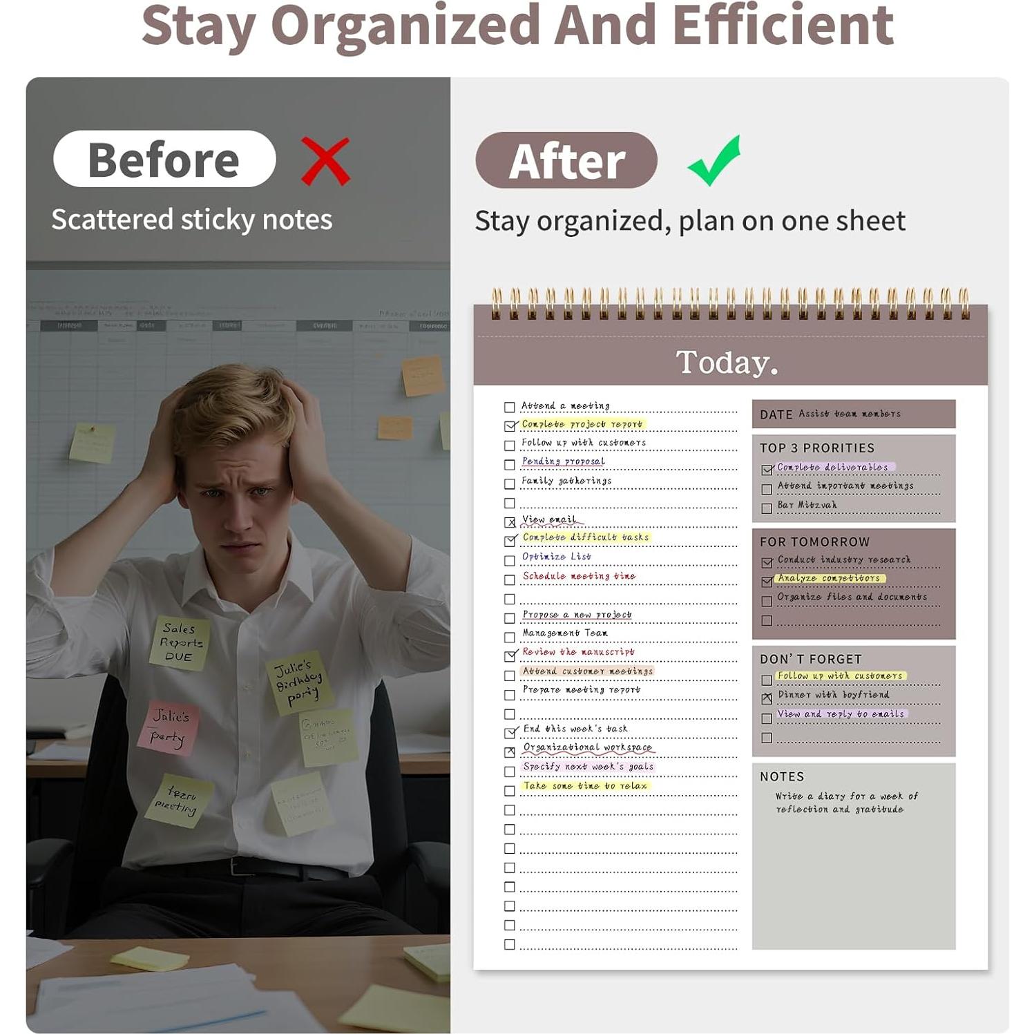 Bloc de Notas ALKALO 52 Hojas No Datadas 21.6x28 cm Marrón