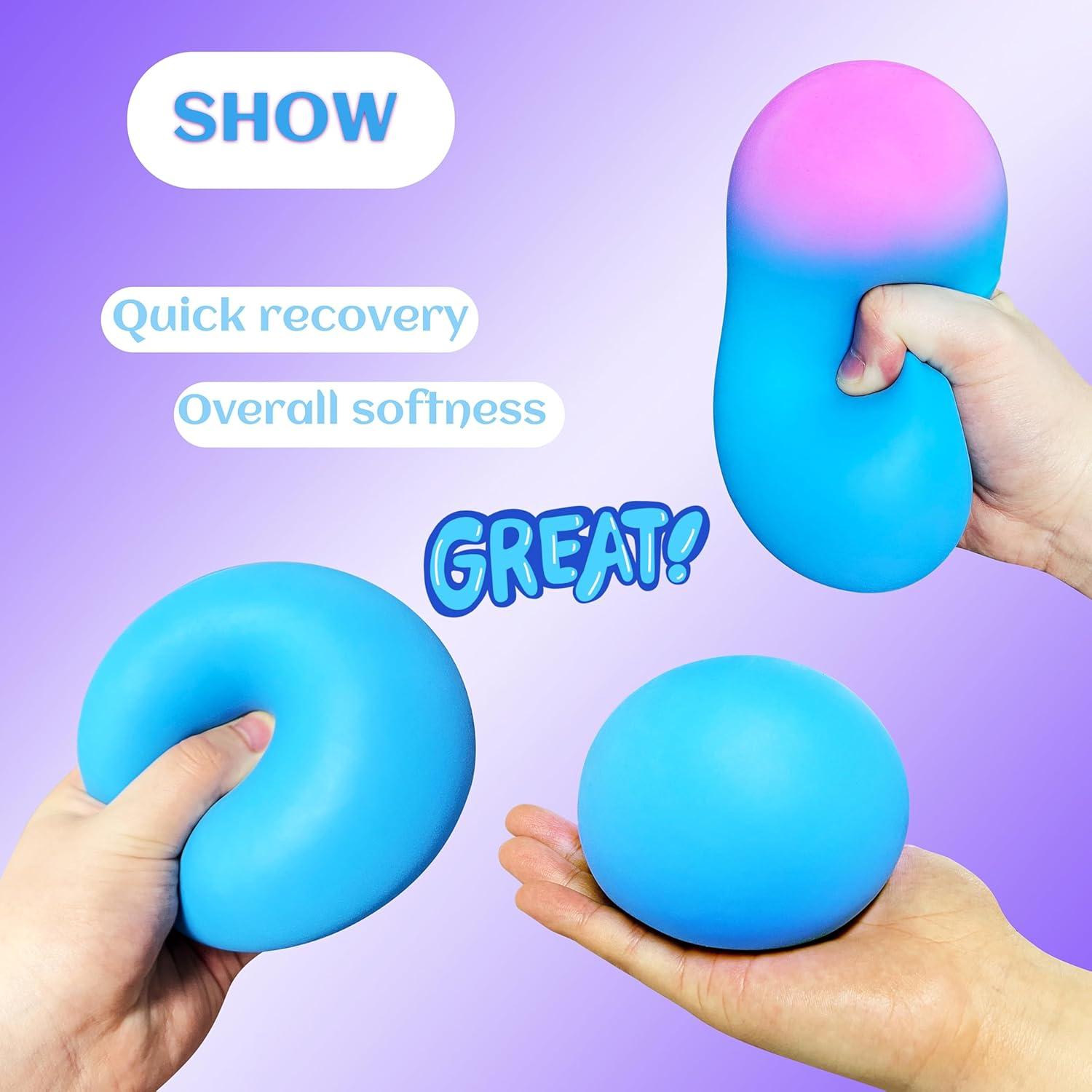 Pelotas de Estrés Jumbo Cambiantes de Color JIAHO 10.16 cm