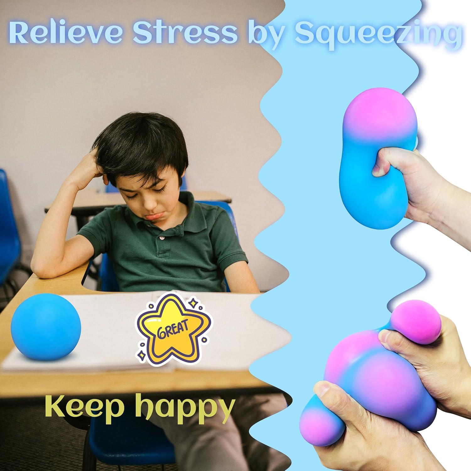 Pelotas de Estrés Jumbo Cambiantes de Color JIAHO 10.16 cm