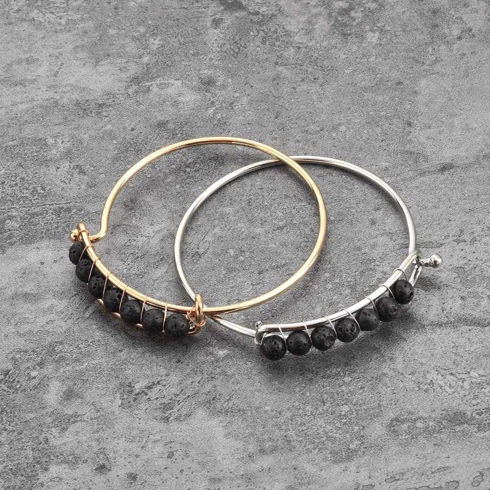 Pulsera de Lava Volcánica Mystiqs Difusor de Aceite Esencial