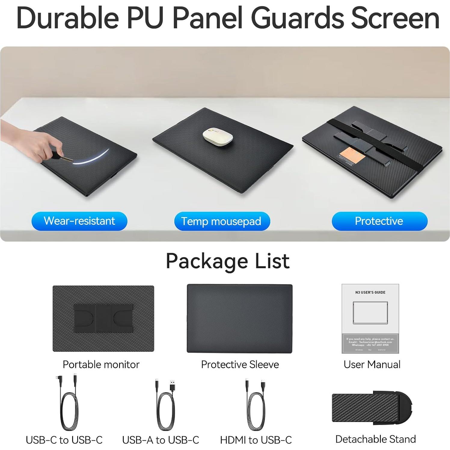 Monitor Portátil 16" 2.5K DZVW - Pantalla Externa HDMI/USB-C