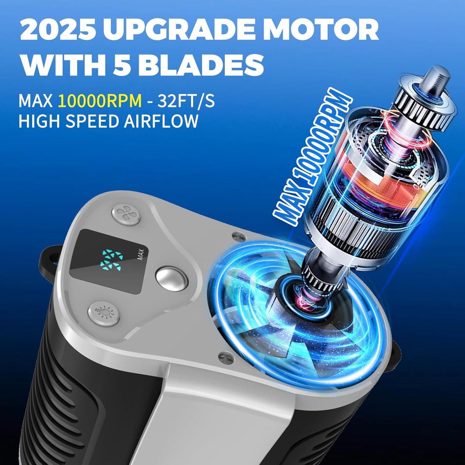 Ventilador Portátil de Cintura AOJLZF F15 15000mAh 7 Velocidades