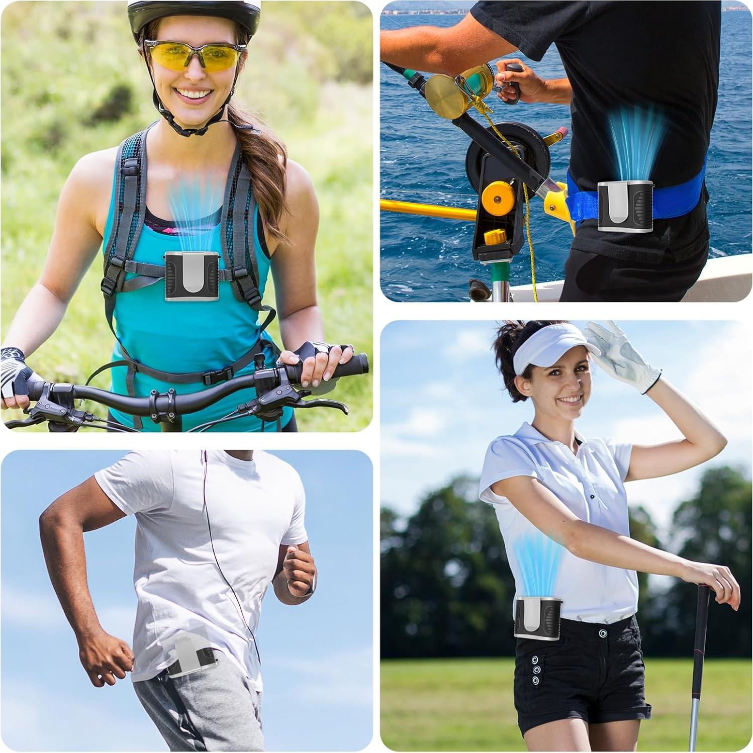 Ventilador Portátil de Cintura AOJLZF F15 15000mAh 7 Velocidades