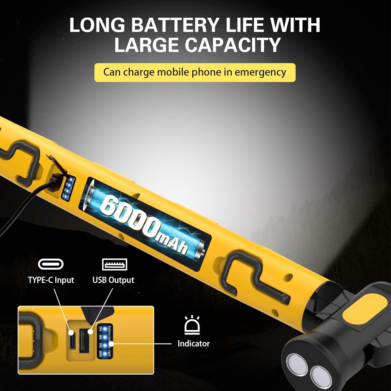 Barra de Luz de Trabajo LED ERAY CML-01-1 6000mAh 3000LM