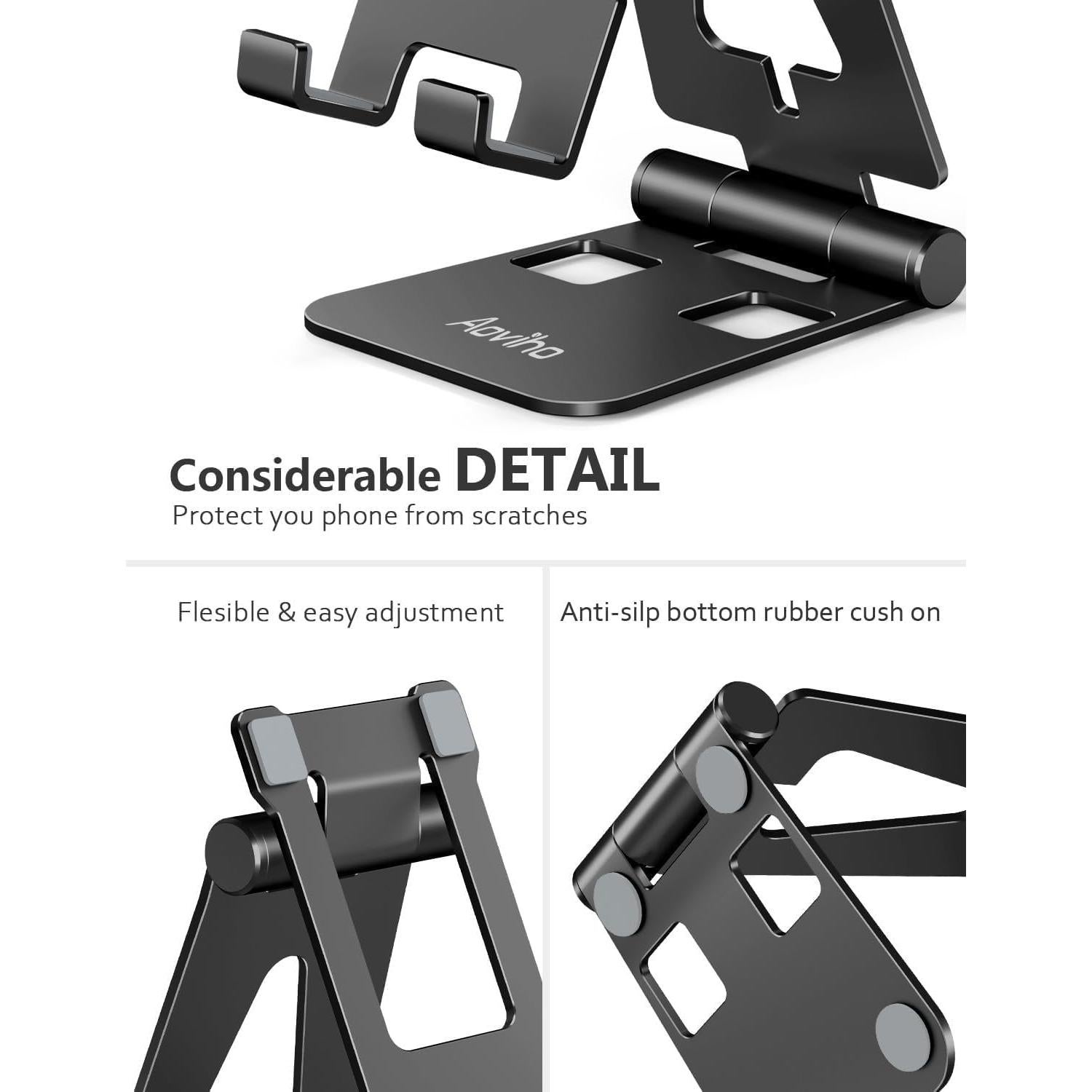 Soporte Ajustable para Teléfono Móvil Aoviho H6 Negro