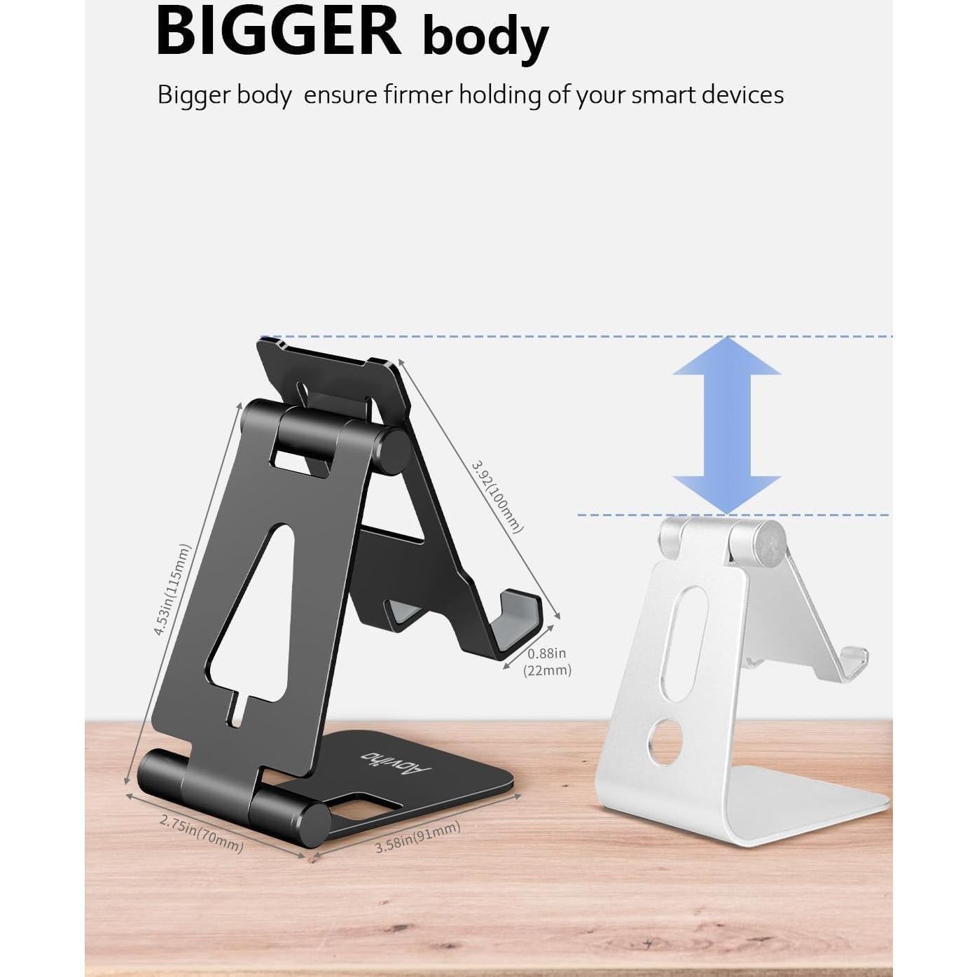 Soporte Ajustable para Teléfono Móvil Aoviho H6 Negro