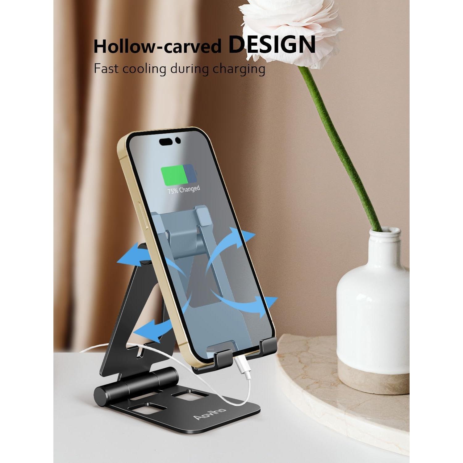 Soporte Ajustable para Teléfono Móvil Aoviho H6 Negro