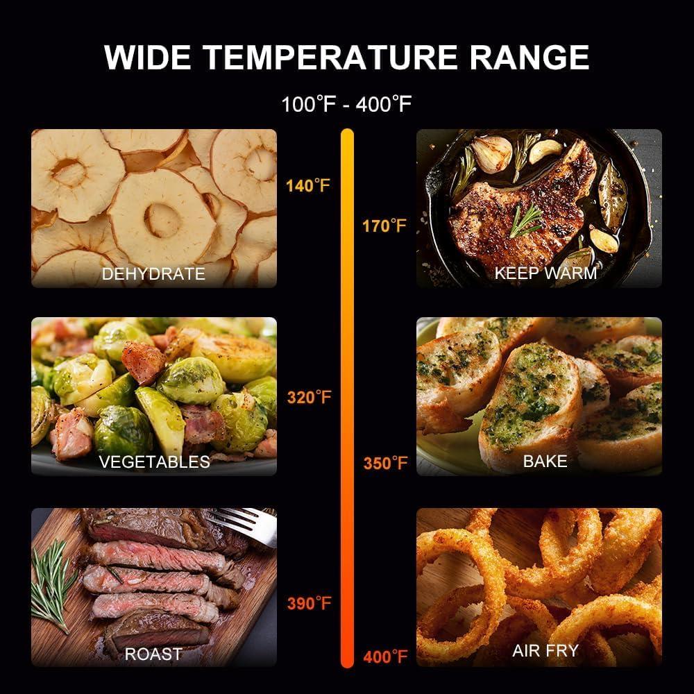 Freidora de Aire RAMJOY RAF-650 6.8L 10-en-1 Acero Inoxidable