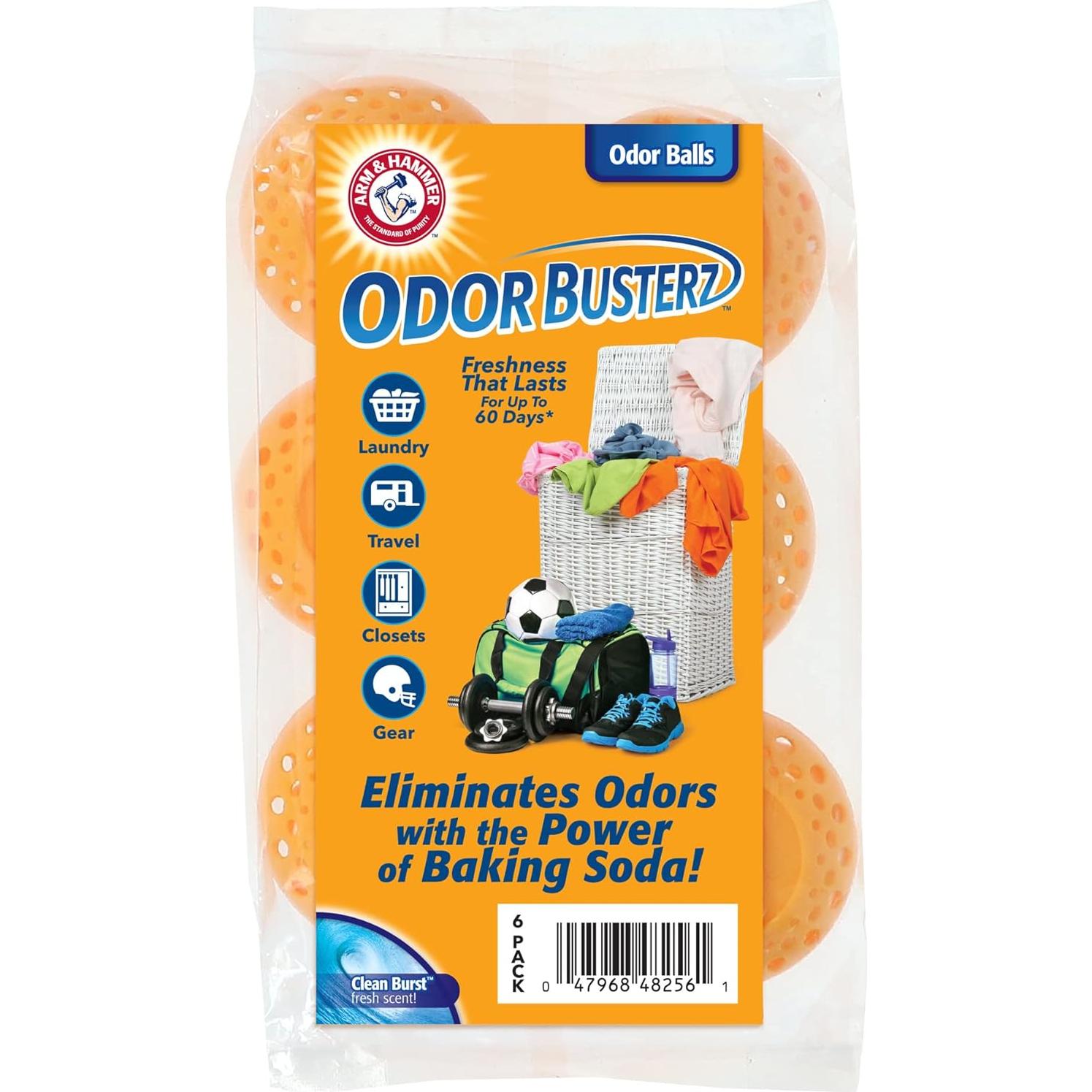 Bolas Desodorantes Arm & Hammer Odor Busterz 6 Unidades + Clip N Go 4 Unidades