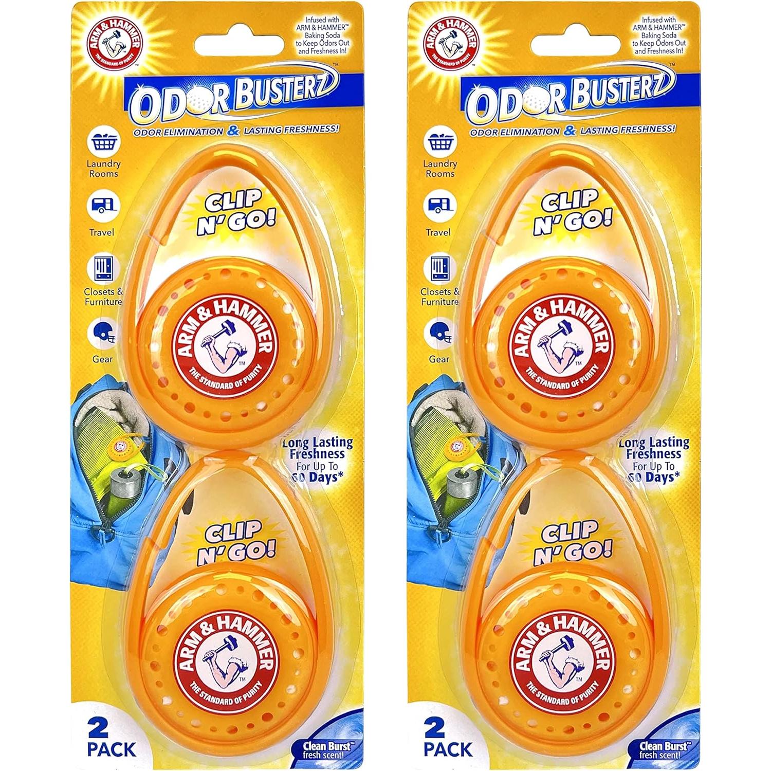 Bolas Desodorantes Arm & Hammer Odor Busterz 6 Unidades + Clip N Go 4 Unidades