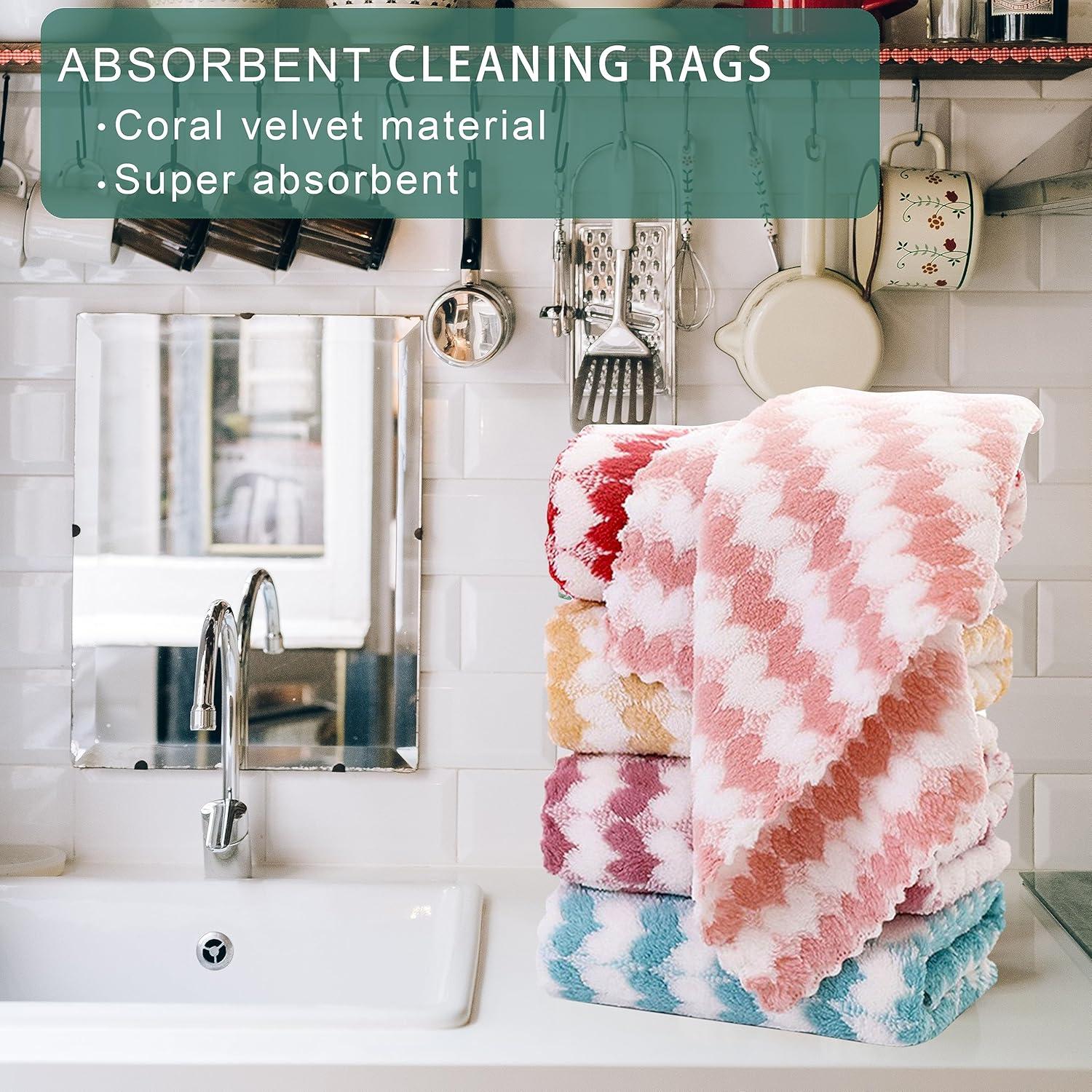 Paquete de 10 paños de microfibra BEWDIO 30x30cm absorbentes