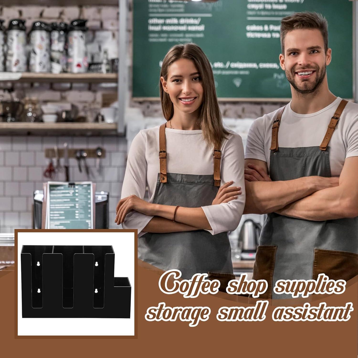 Organizador de Tazas de Acrílico Cunhill 4 Compartimentos Negro