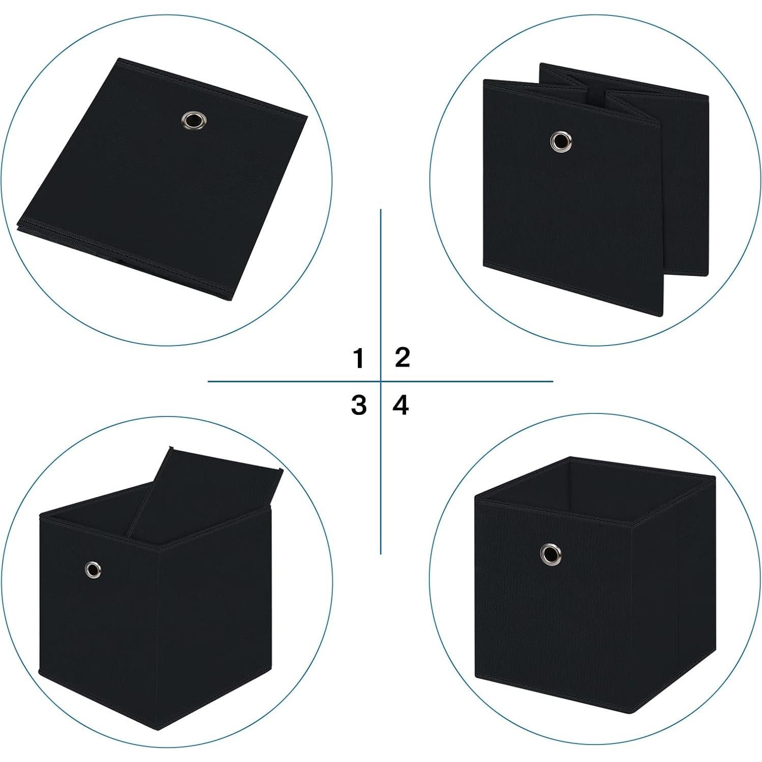 Cestas Organizadoras Plegables DABEACT 11x11x11 cm Set de 3