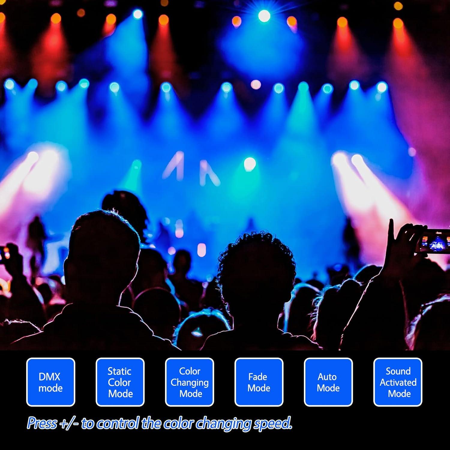 Luces Par LED LUNSY 4 Piezas 36 LED Control Remoto DMX