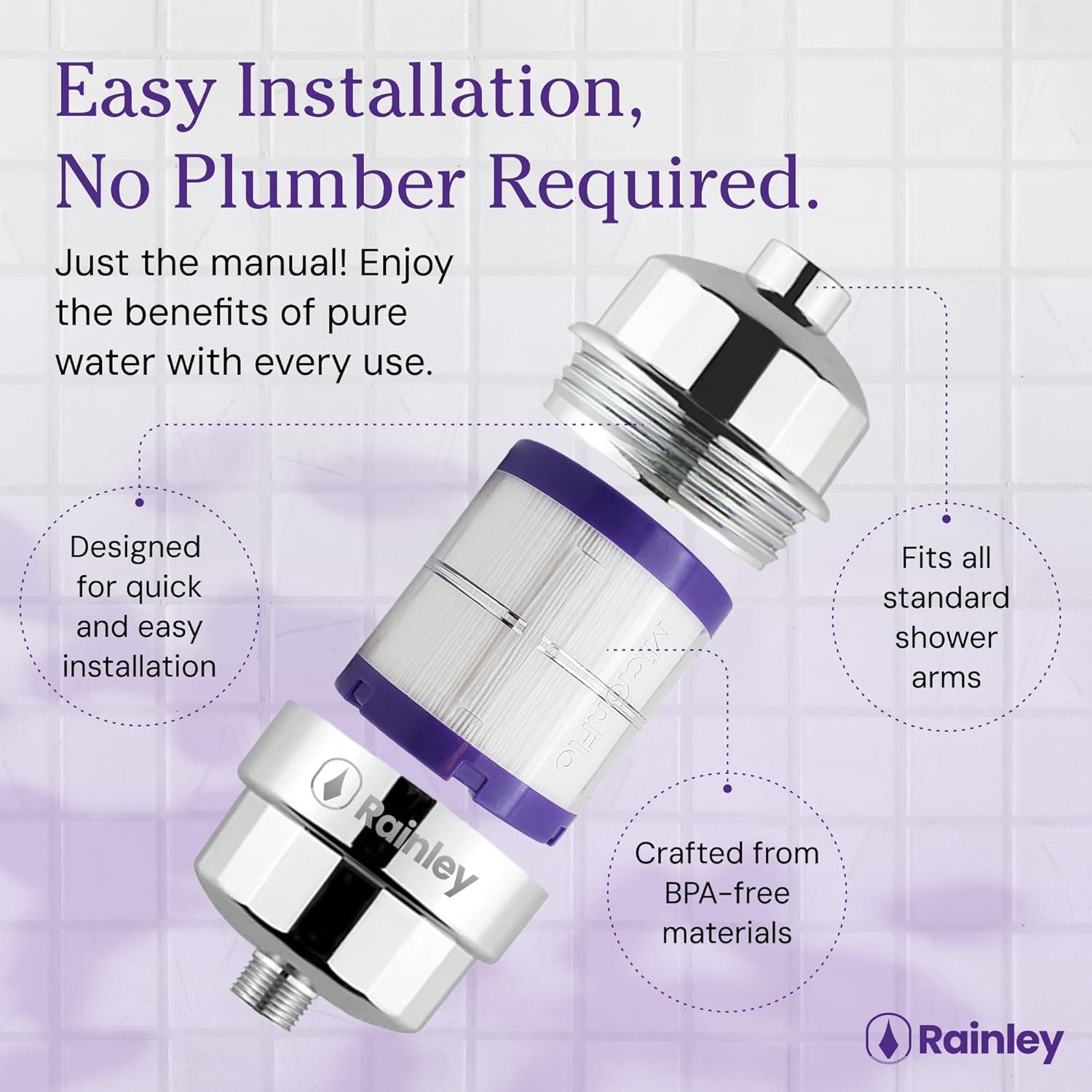 Filtro de Ducha Rainley Bossa - Elimina Cloro y Metales Pesados