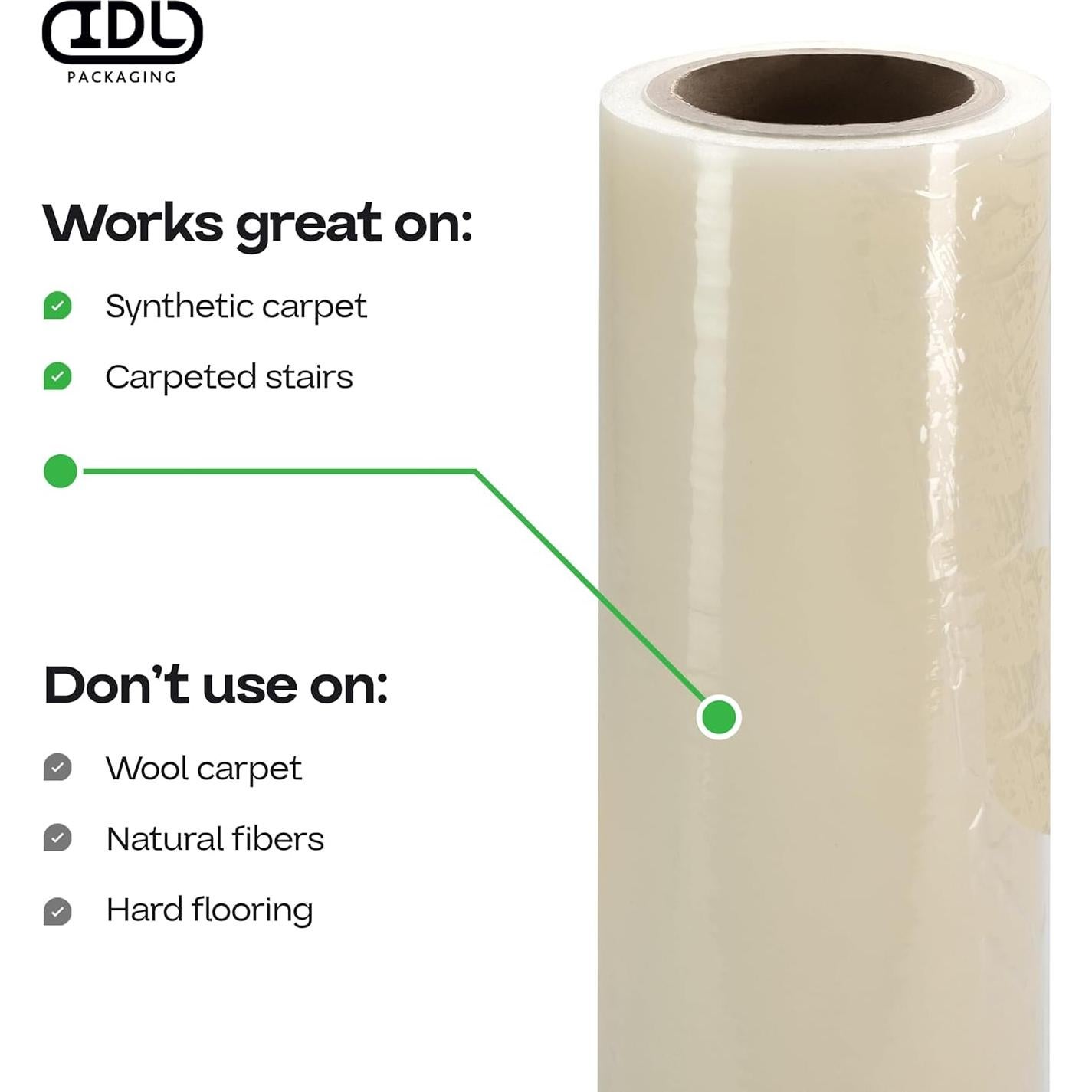 Película de Protección para Alfombra IDL 61 cm x 61 m 3 mil