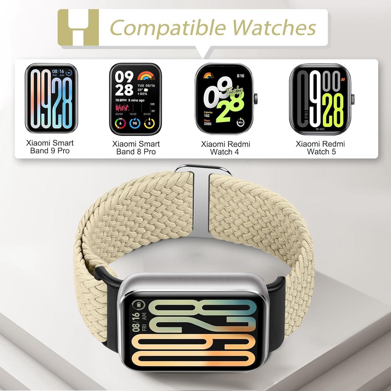 Correas de Nylon Trenzado WNIPH para Xiaomi Redmi Watch 5/4