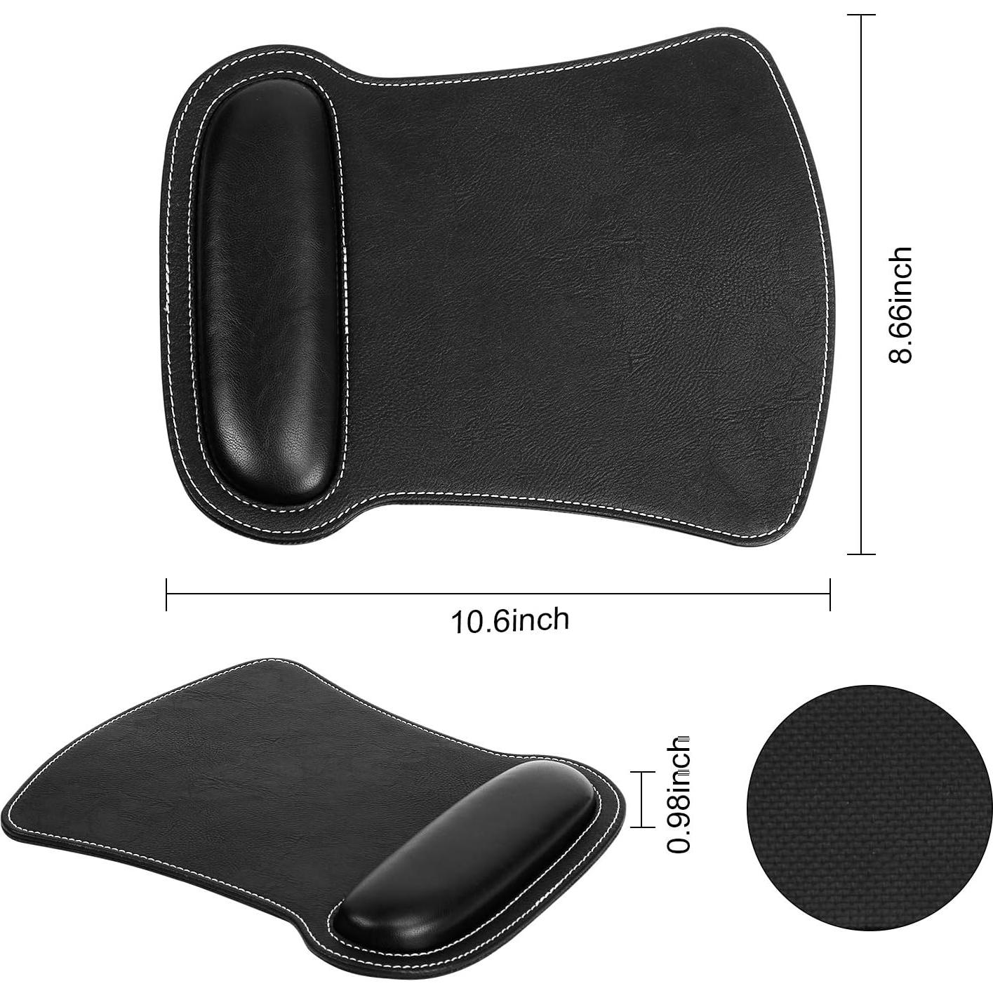 Set Reposamuñecas Ergonómico RICHEN para Teclado y Ratón Negro