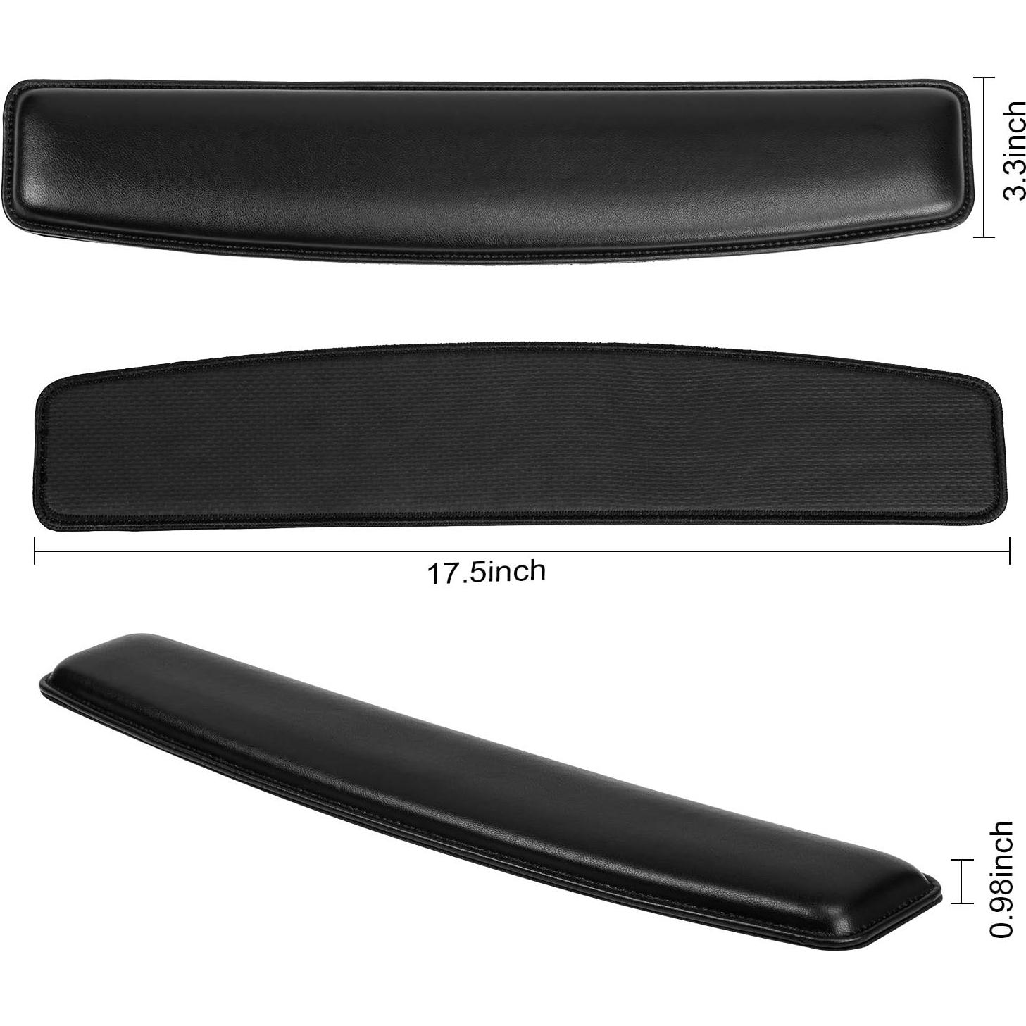 Set Reposamuñecas Ergonómico RICHEN para Teclado y Ratón Negro