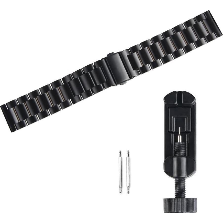 Correa de Acero Inoxidable para HUAWEI Band 10, 9, 8 - Negro